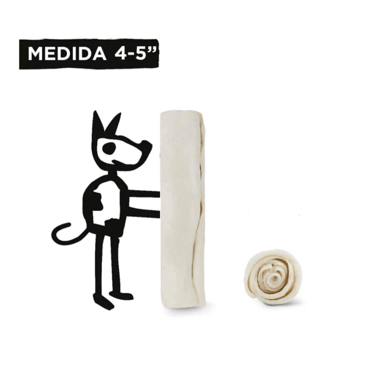 Foto 4 pulgar | Rollo De Carnaza Natural Para Perro Dog Munchies 4-5'' (10-12cm) 18 Pza.