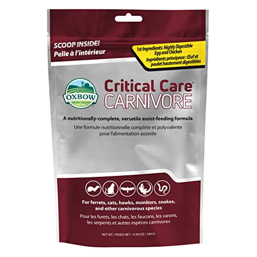 Food Oxbow Animal Health Critical Care Carnivore, Bolsa De 340 G - Venta Internacional.