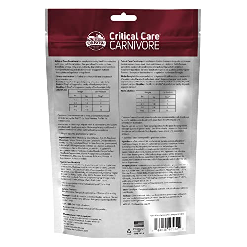 Foto 3 pulgar | Food Oxbow Animal Health Critical Care Carnivore, Bolsa De 340 G - Venta Internacional.