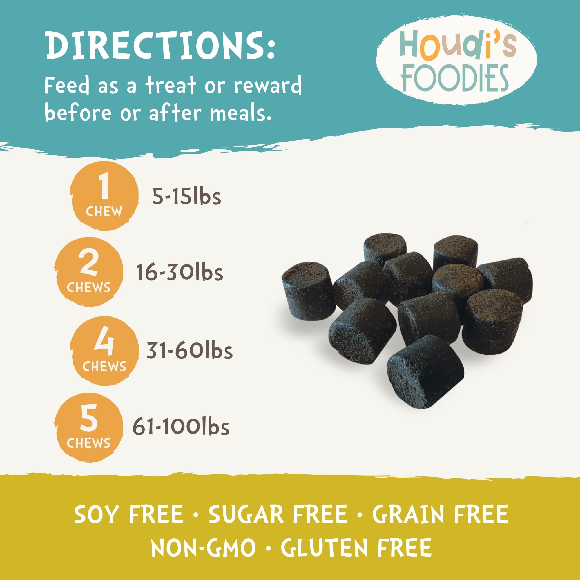 Foto 6 pulgar | Golosinas Para Perros North American Herb & Spice Houdi's Foodies Hip & Joint - Venta Internacional.