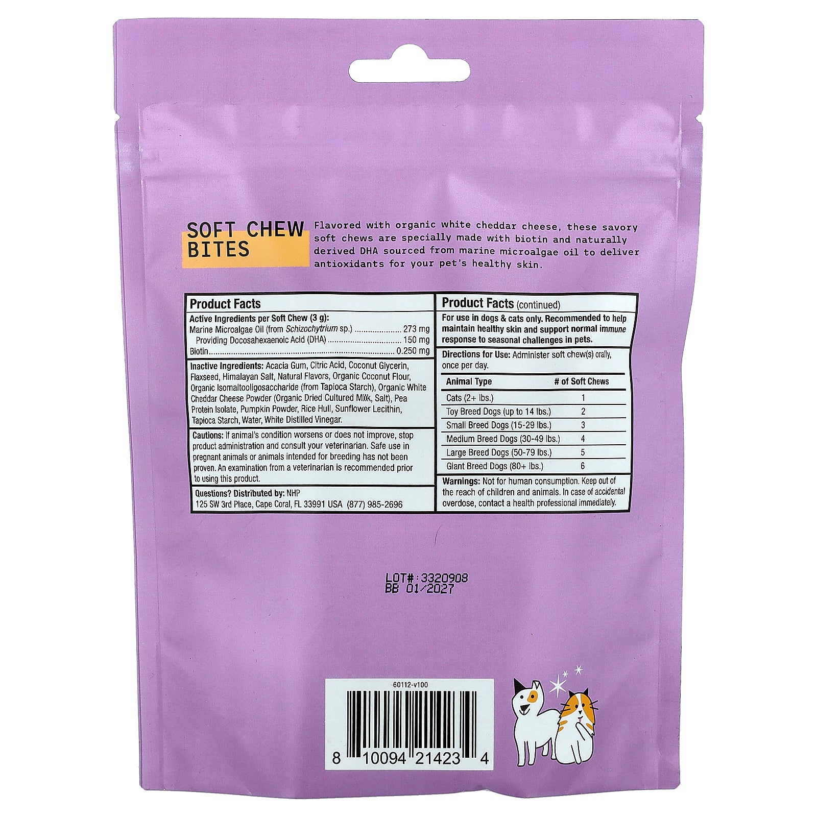 Foto 3 pulgar | Pet Treat Dr. Mercola Skin Support Bites Para Perros Y Gatos - Venta Internacional.