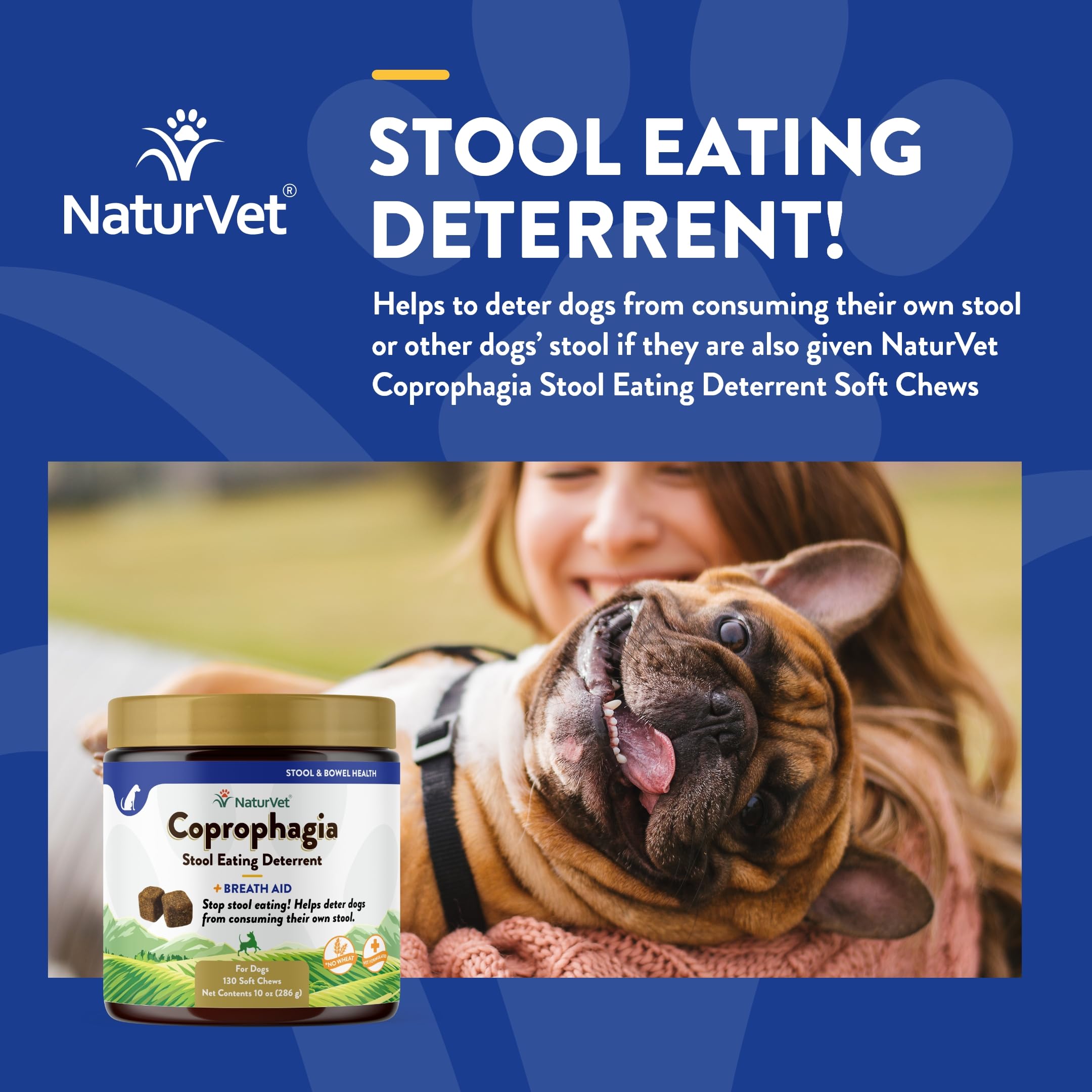 Foto 5 pulgar | Disuasorio Para Comer Heces Naturvet, Coprofagia Para Perros, 130 Masticables - Venta Internacional.