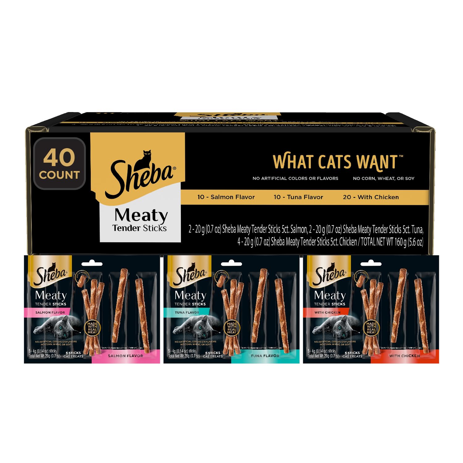 Foto 1 | Palitos Tiernos Y Carnosos De Sheba De Cat Treats Con Pollo  Atún Y Salmón - Venta Internacional.