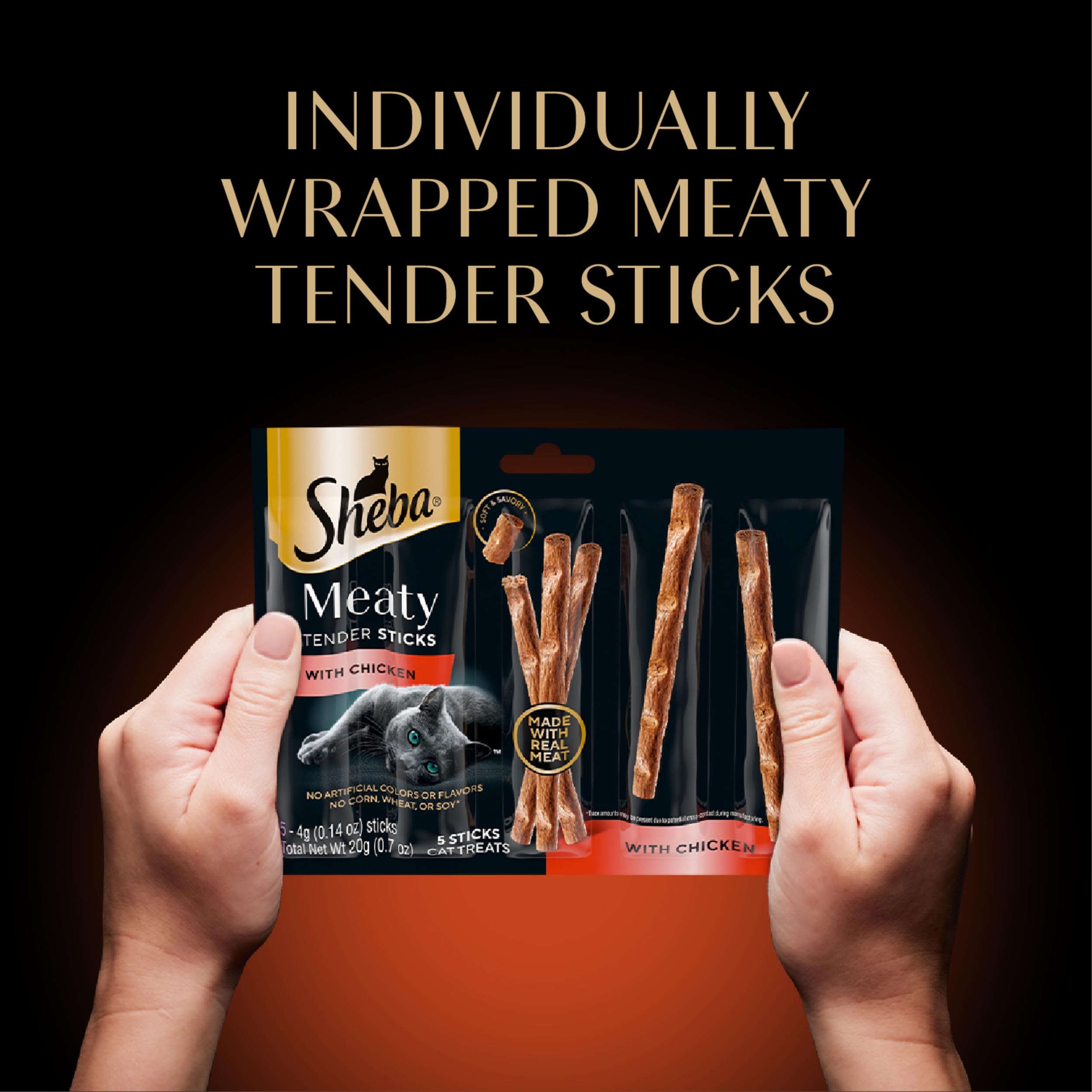 Foto 2 | Palitos Tiernos Y Carnosos De Sheba De Cat Treats Con Pollo  Atún Y Salmón - Venta Internacional.