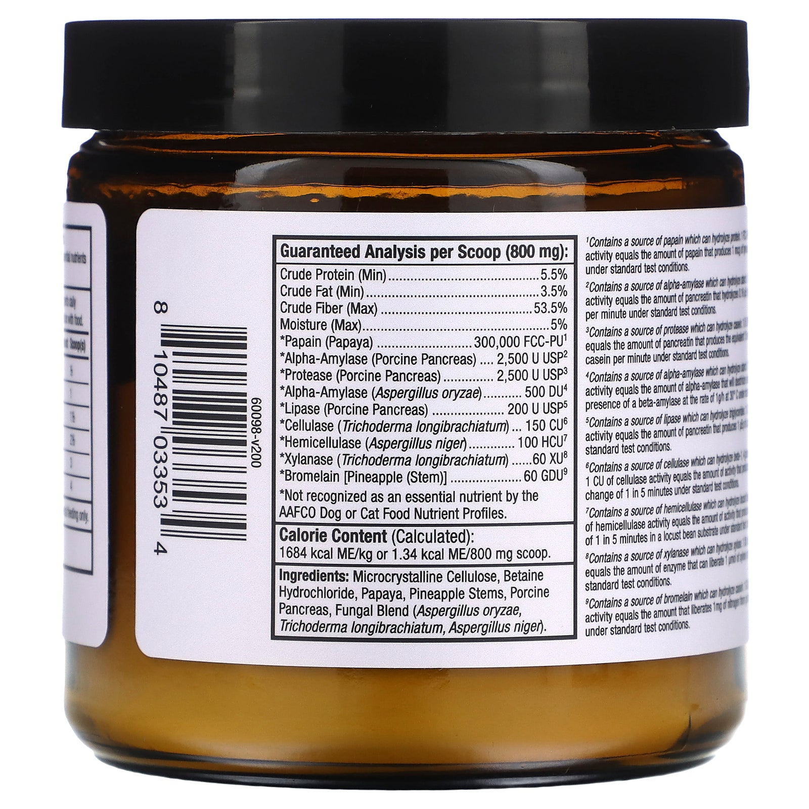 Foto 2 | Enzimas Digestivas Dr. Mercola Bark & Whiskers Para Perros Y Gatos - Venta Internacional.