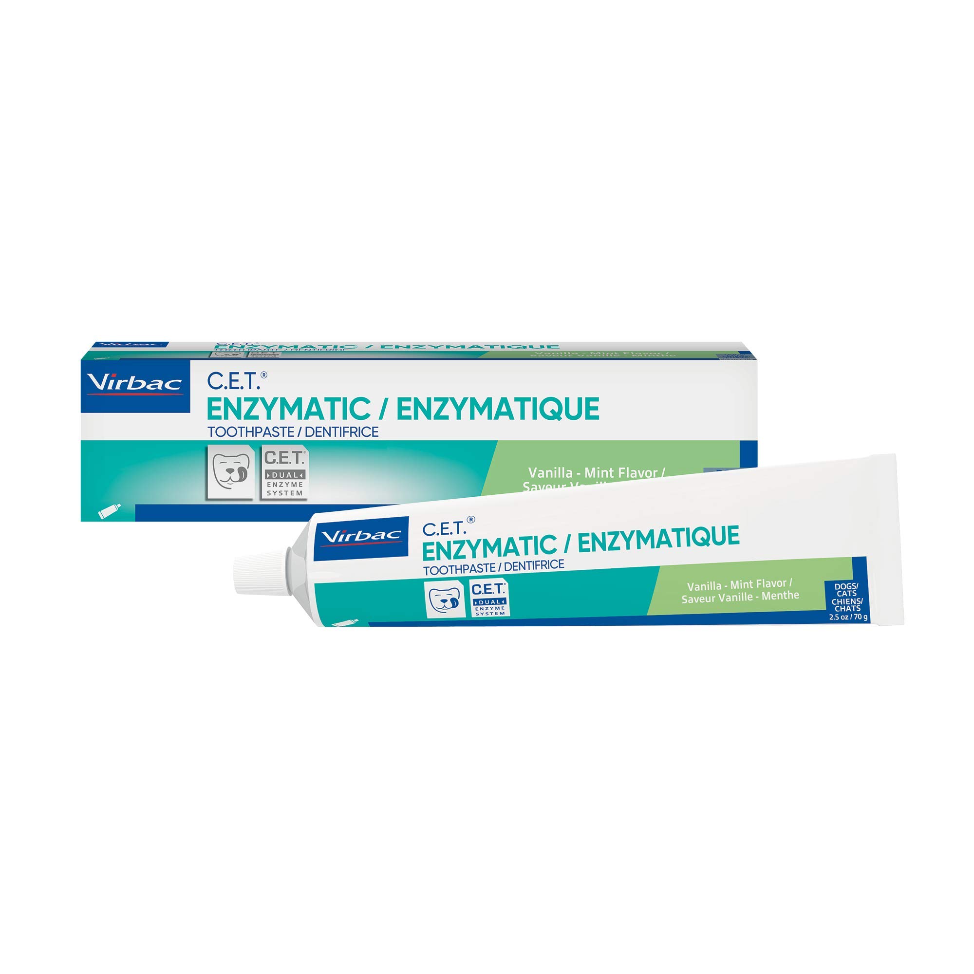 Pasta De Dientes Virbac C.e.t. Enzymatic Dental Care 75ml Vanilla Mint - Venta Internacional.