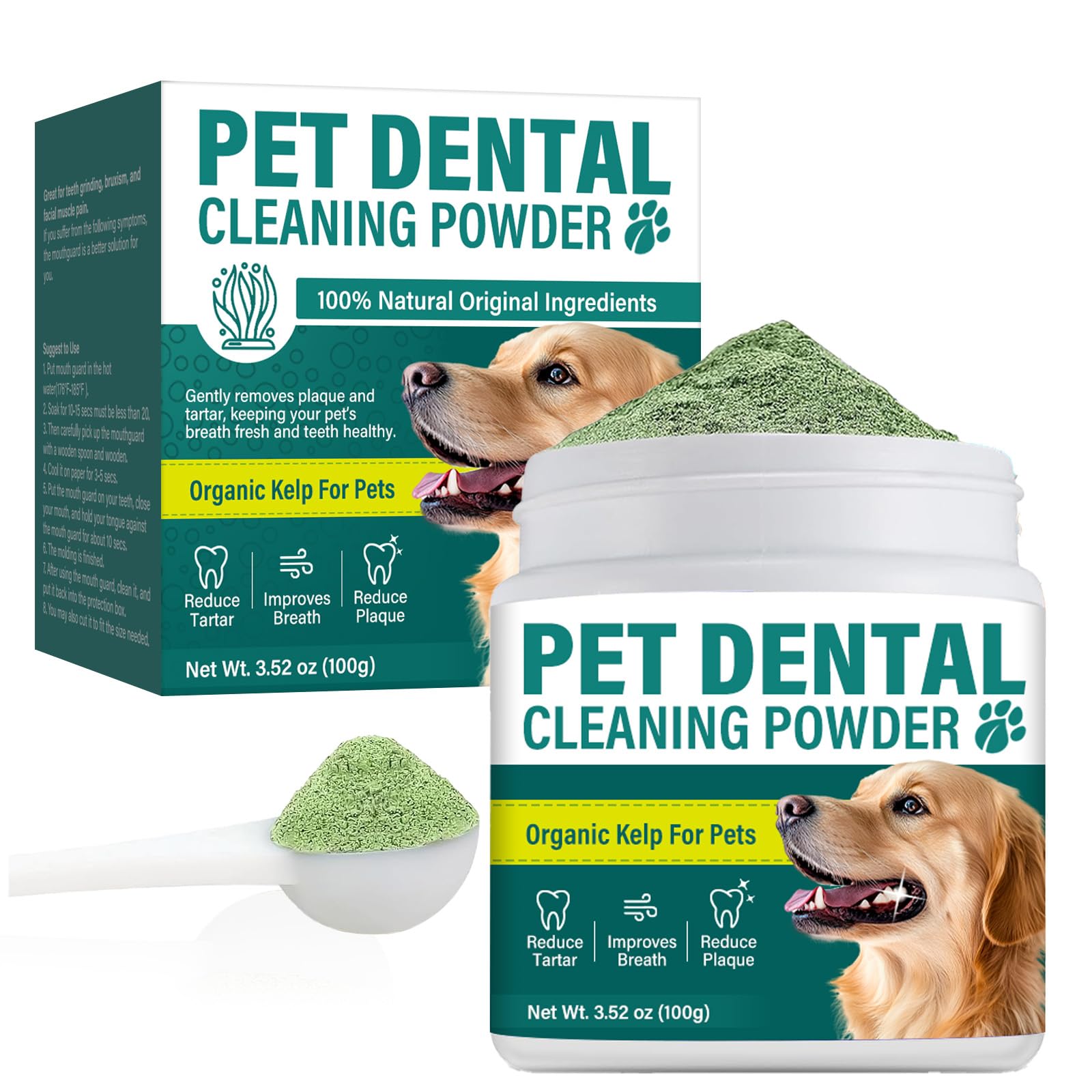 Polvo Limpiador De Dientes Para Perros Fancy Pets, 100 G, Para El Mal Aliento - Venta Internacional.