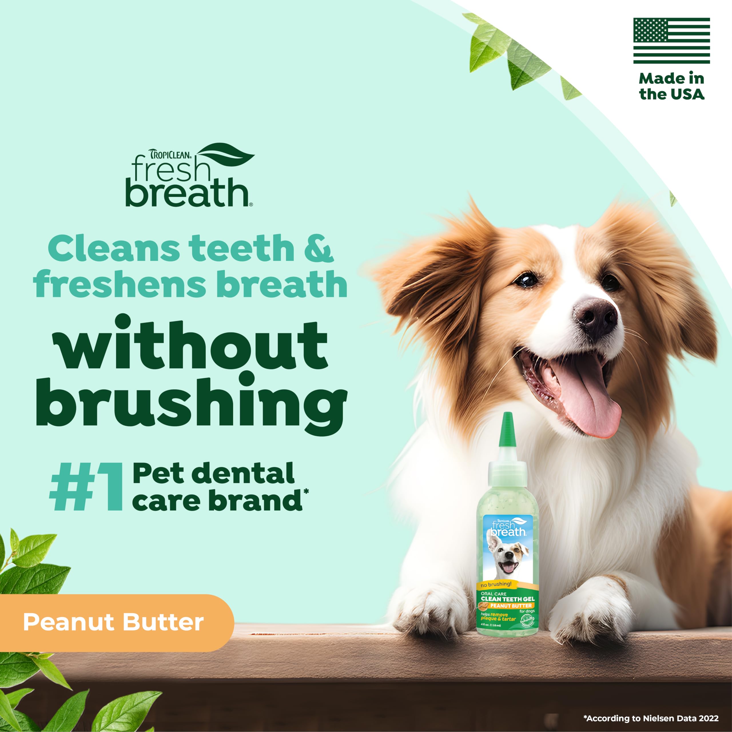 Foto 3 pulgar | Gel Dental Tropiclean Sin Cepillar Con Mantequilla De Cacahuete, 120 Ml, Para Perros - Venta Internacional.