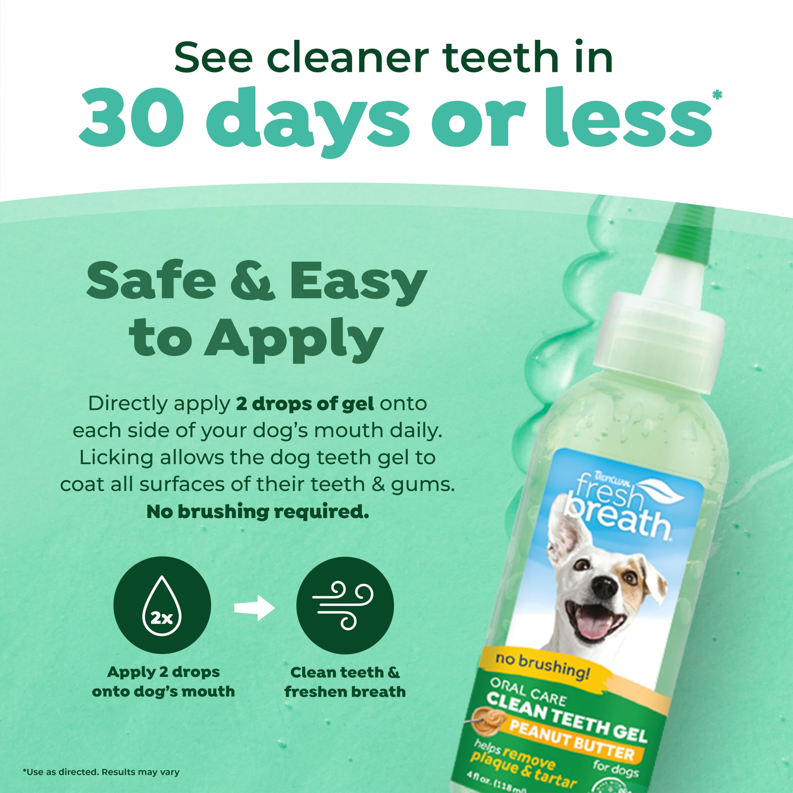Foto 4 pulgar | Gel Dental Tropiclean Sin Cepillar Con Mantequilla De Cacahuete, 120 Ml, Para Perros - Venta Internacional.