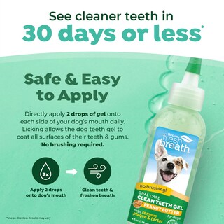 Foto 3 | Gel Dental Tropiclean Sin Cepillar Con Mantequilla De Cacahuete, 120 Ml, Para Perros - Venta Internacional.
