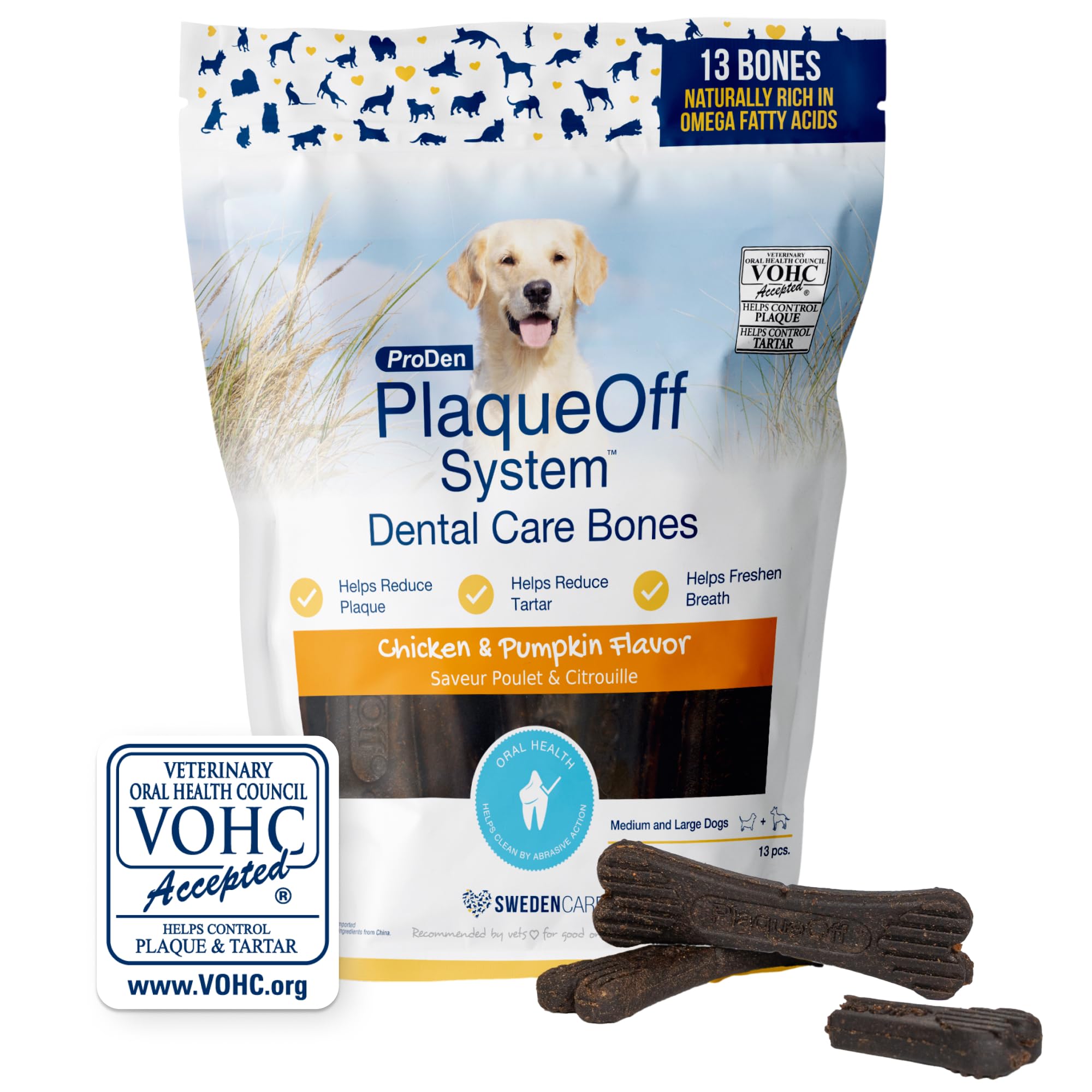 Foto 1 | Dental Bones Proden Plaqueoff De Pollo Y Calabaza  500 Ml - Venta Internacional.