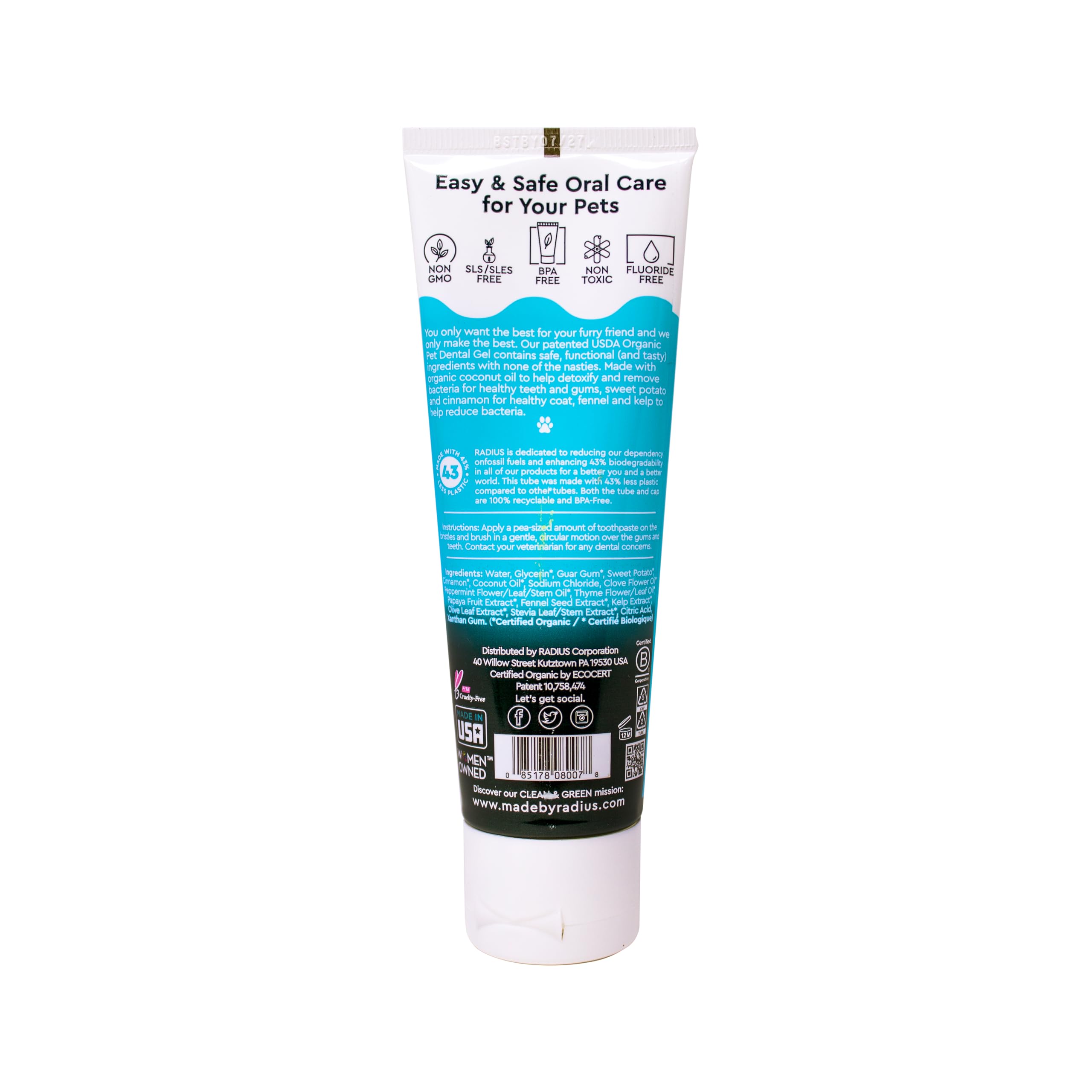 Foto 4 pulgar | Pasta De Dientes Radius Canine Pet Usda Organic 2x85 Ml Para Perros - Venta Internacional.
