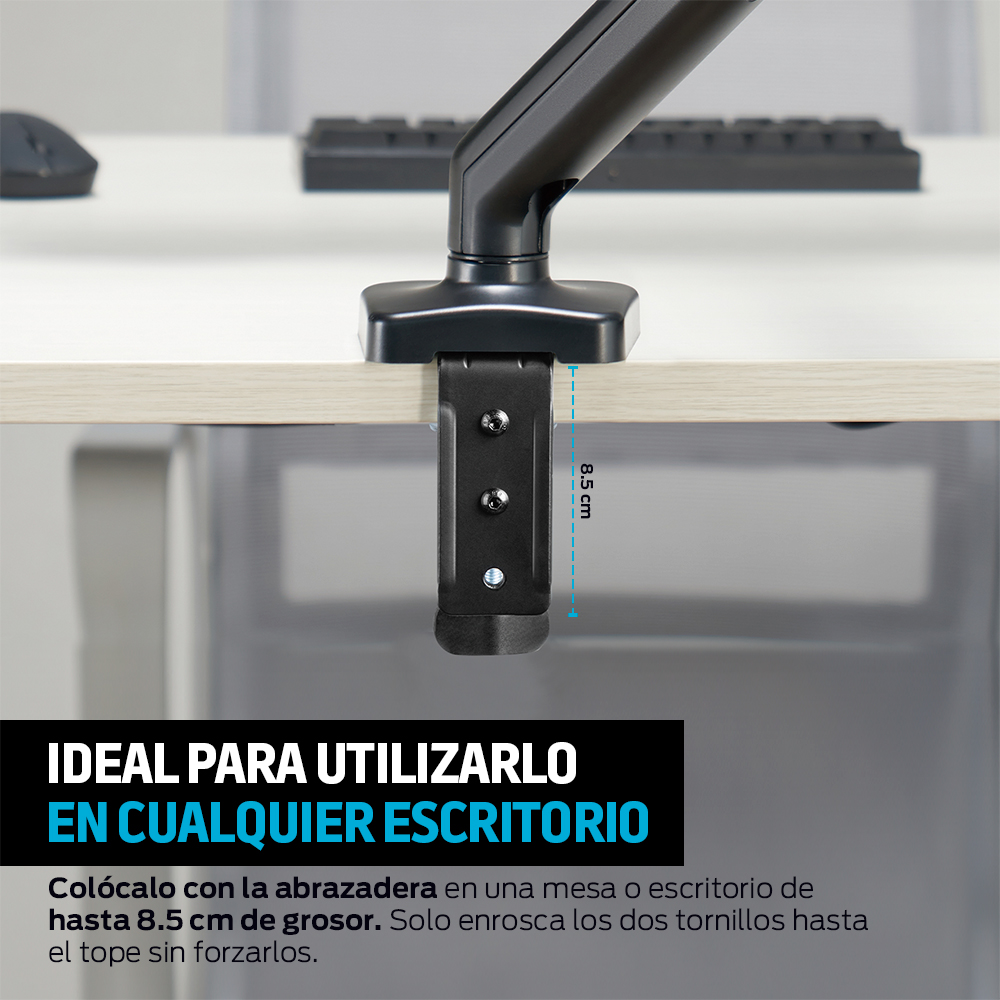 Foto 8 pulgar | Soporte Hidráulico Redlemon Negro Ajustable para Monitor de Hasta 27”