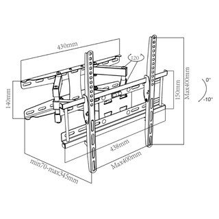 Foto 2 | Soporte para Pantalla Taika TK-SM12055 26"-55''