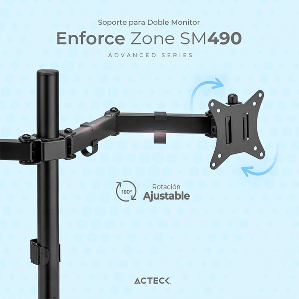 Foto 4 pulgar | Soporte de Escritorio Acteck Enforce Zone Sm490  Ac-934602 color Negro