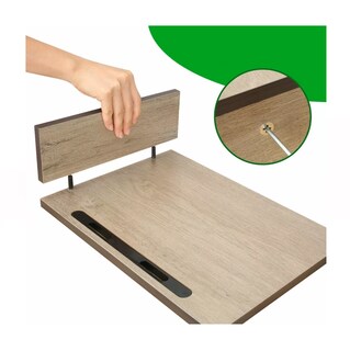 Foto 2 | Base de Monitor Marrón para Escritorio Doble Compatible con PC Portátil TV