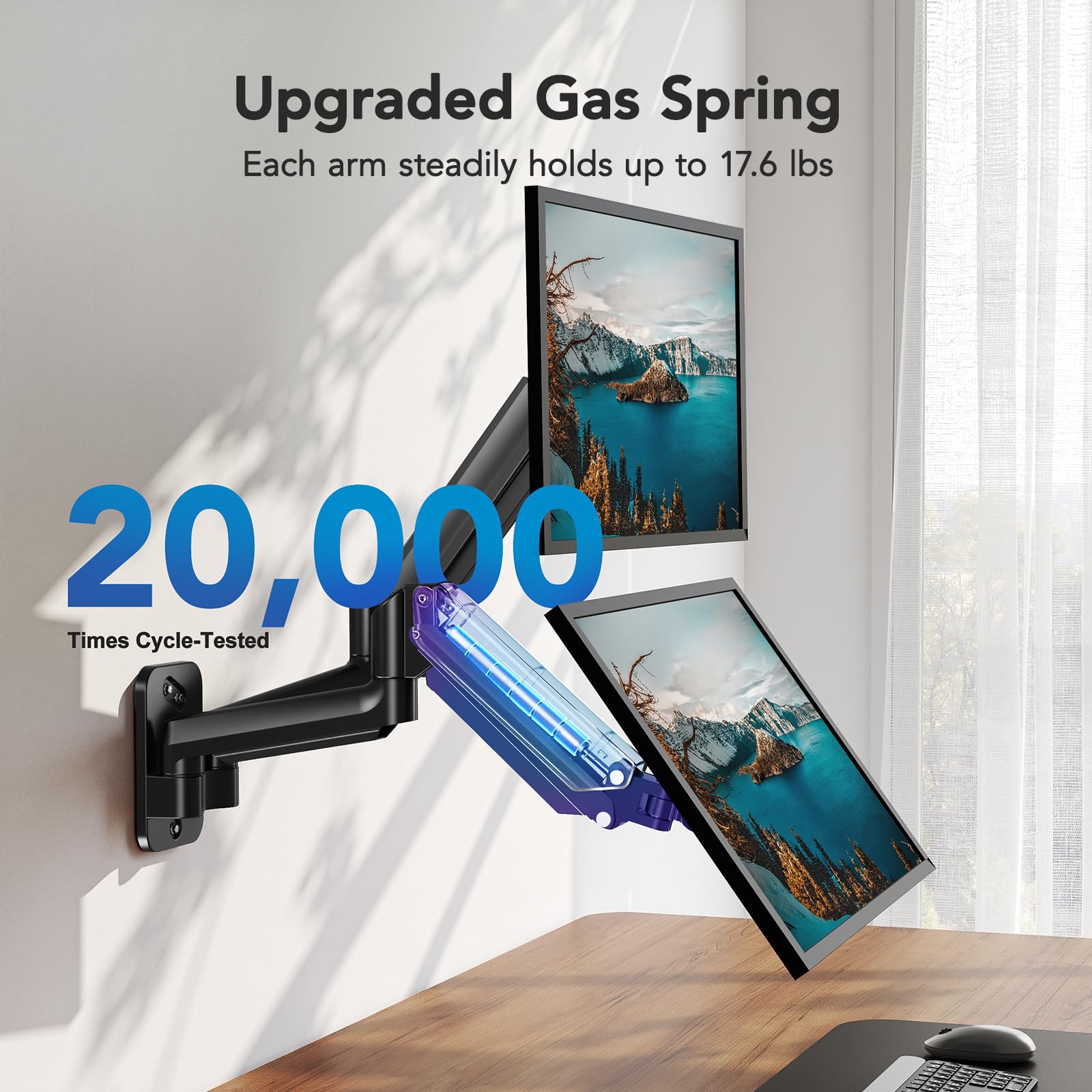 Foto 6 pulgar | Soporte de Pared para Dos Monitores Huanuo 32 Pulgadas 8 kg - Venta Internacional