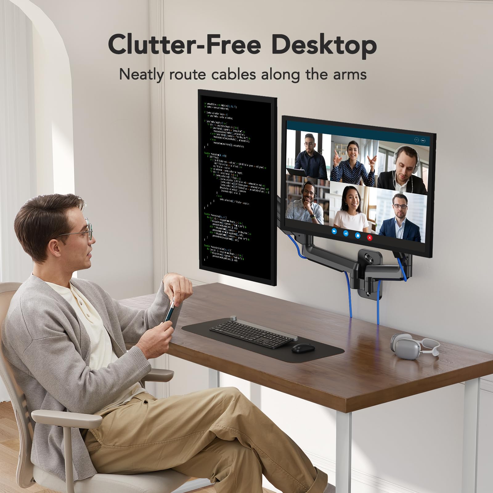 Foto 8 pulgar | Soporte de Pared para Dos Monitores Huanuo 32 Pulgadas 8 kg - Venta Internacional