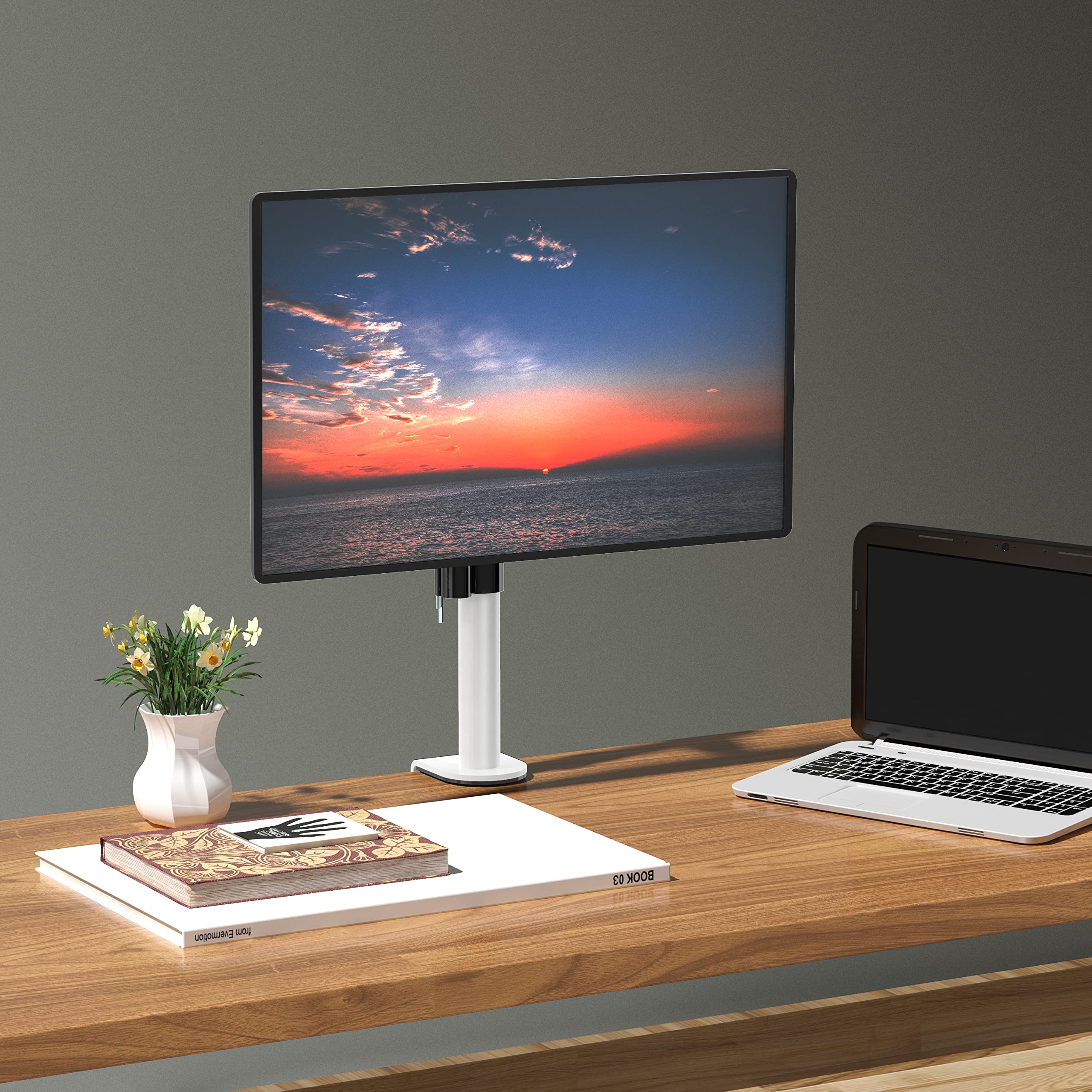 Foto 3 pulgar | Soporte de Monitor Wali M001s-w para 1 Pantalla de Hasta 32 Pulgadas Blanco - Venta Internacional