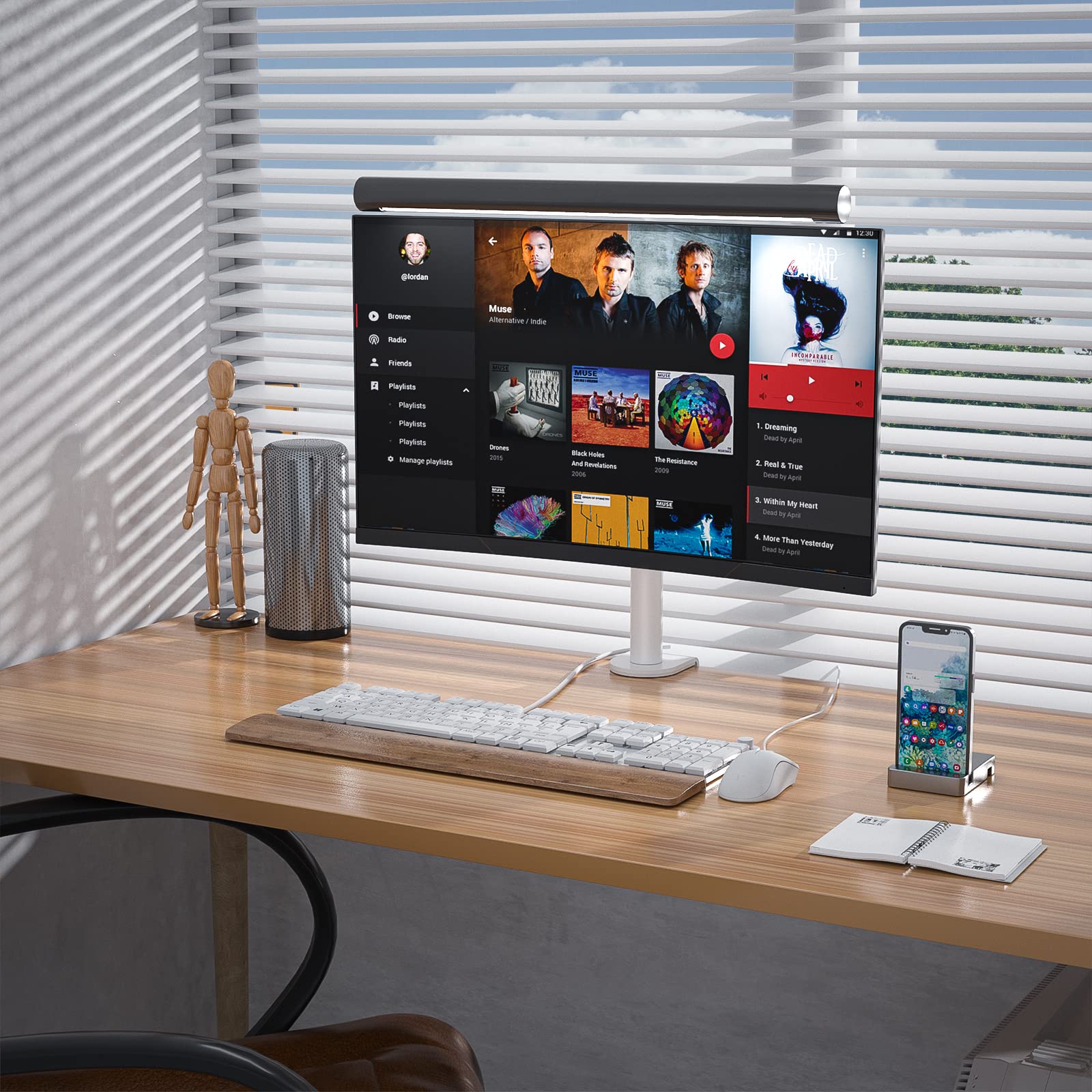 Foto 8 pulgar | Soporte de Monitor Wali M001s-w para 1 Pantalla de Hasta 32 Pulgadas Blanco - Venta Internacional