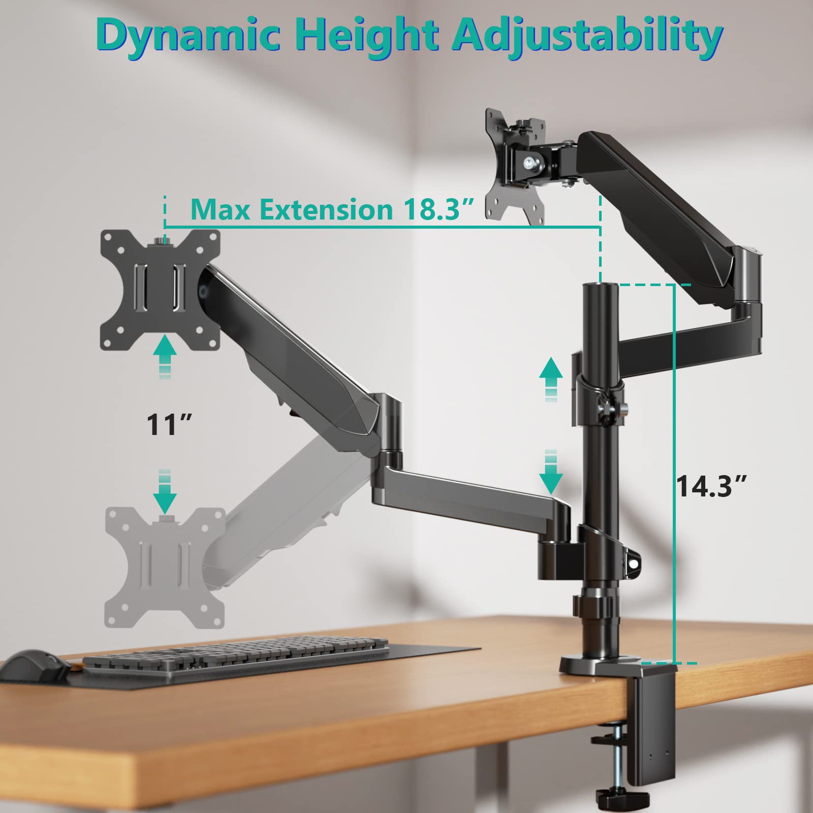 Foto 7 pulgar | Soporte Doble para Monitor Wali Gsdm002 de 13 A 32 Pulgadas para Pantallas De 8 Kg - Venta Internacional