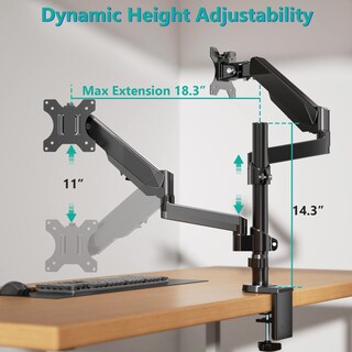 Foto 6 | Soporte Doble para Monitor Wali Gsdm002 de 13 A 32 Pulgadas para Pantallas De 8 Kg - Venta Internacional