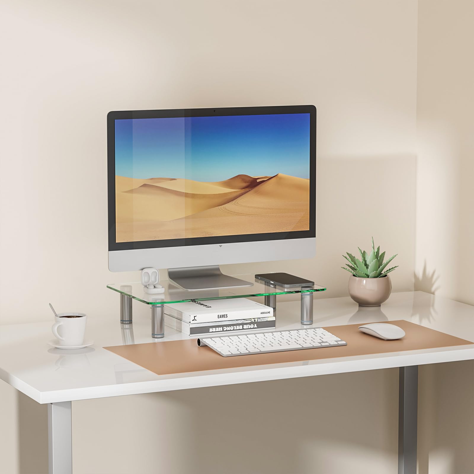 Foto 8 pulgar | Soporte para Monitor Wali Gtt001 Cristal Transparente - Venta Internacional