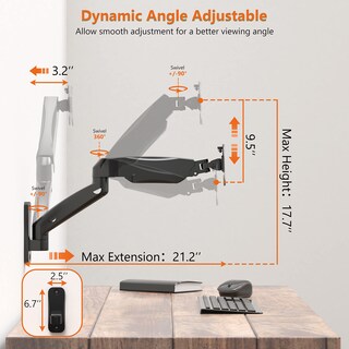 Foto 4 | Soporte De Pared Para Monitor Wali Gswm001 para 1 Pantalla de Hasta 32 Pulgadas - Venta Internacional