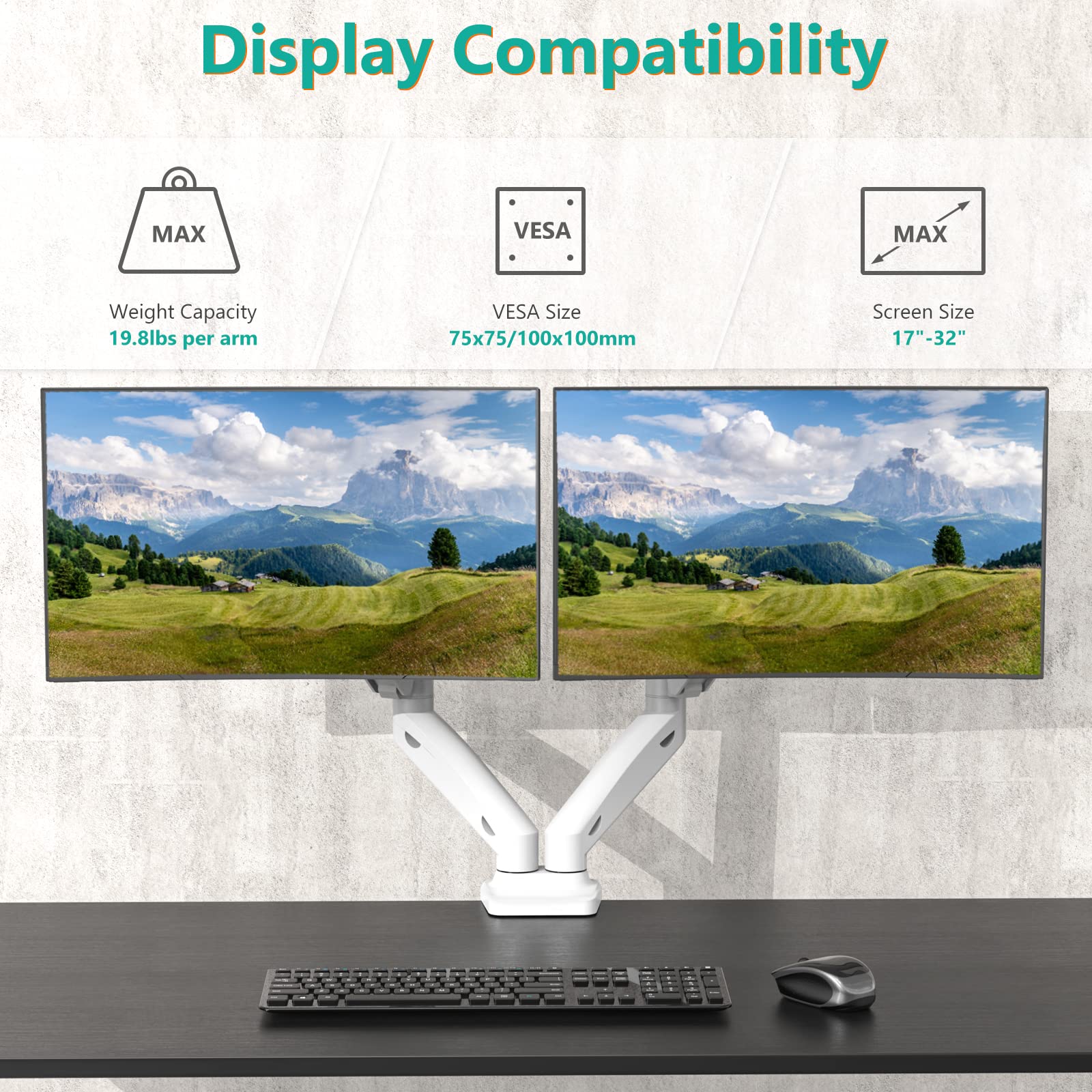 Foto 3 | Soporte Doble Wali para Monitor-Venta Internacional