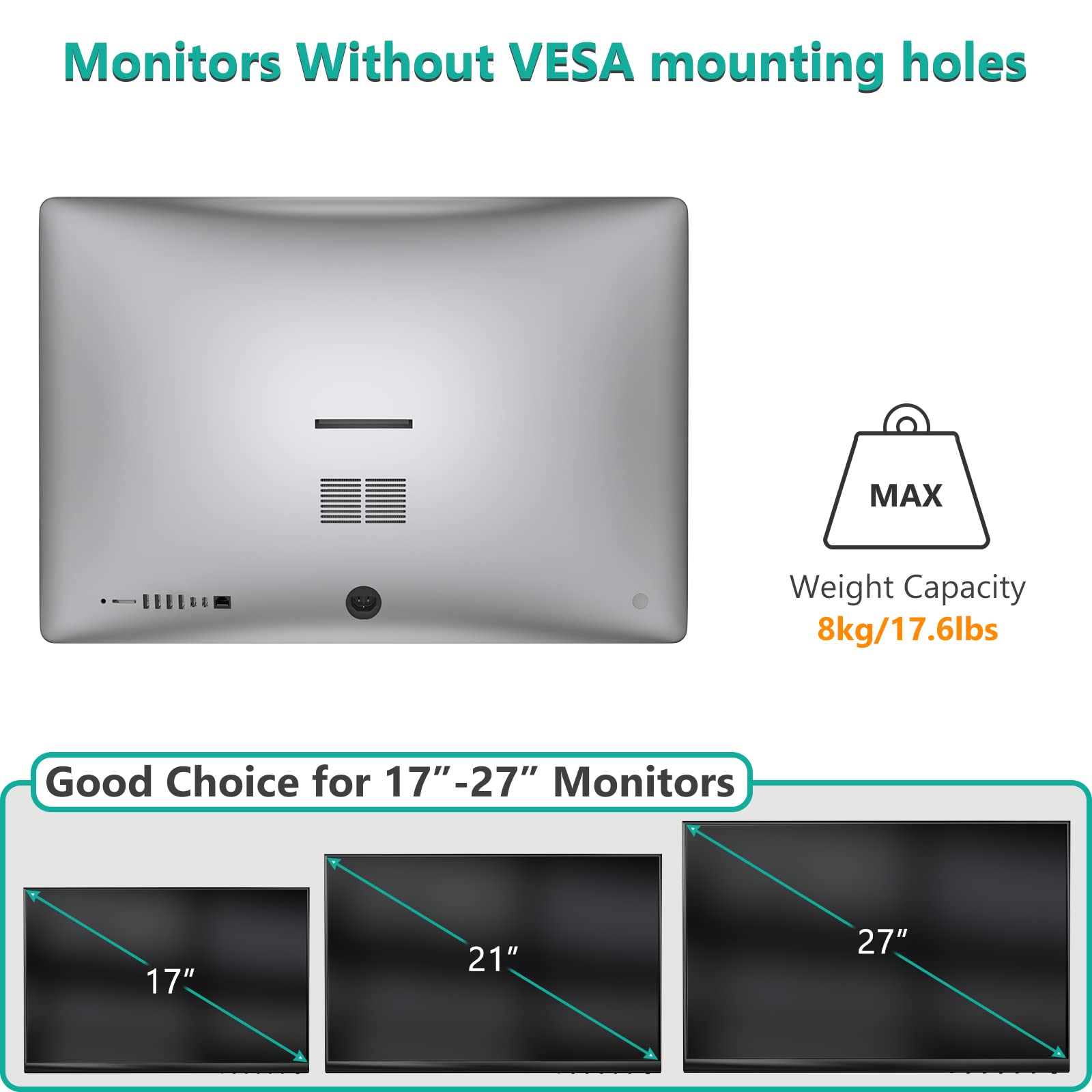 Foto 3 pulgar | Adaptador de Soporte De Montaje Para Monitor De 13 A 27 Pulgadas Wali Uvvep - Venta Internacional