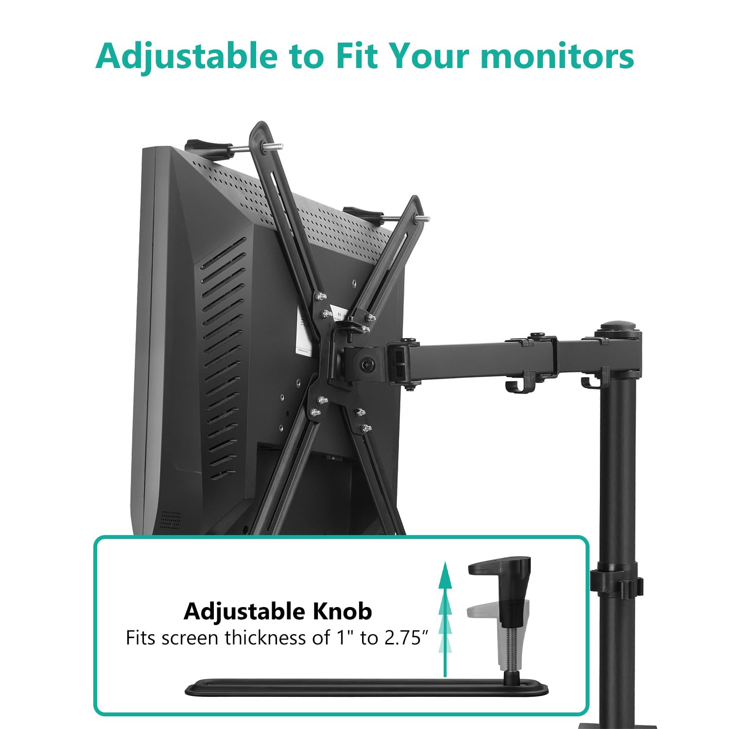 Foto 5 pulgar | Adaptador de Soporte De Montaje Para Monitor De 13 A 27 Pulgadas Wali Uvvep - Venta Internacional