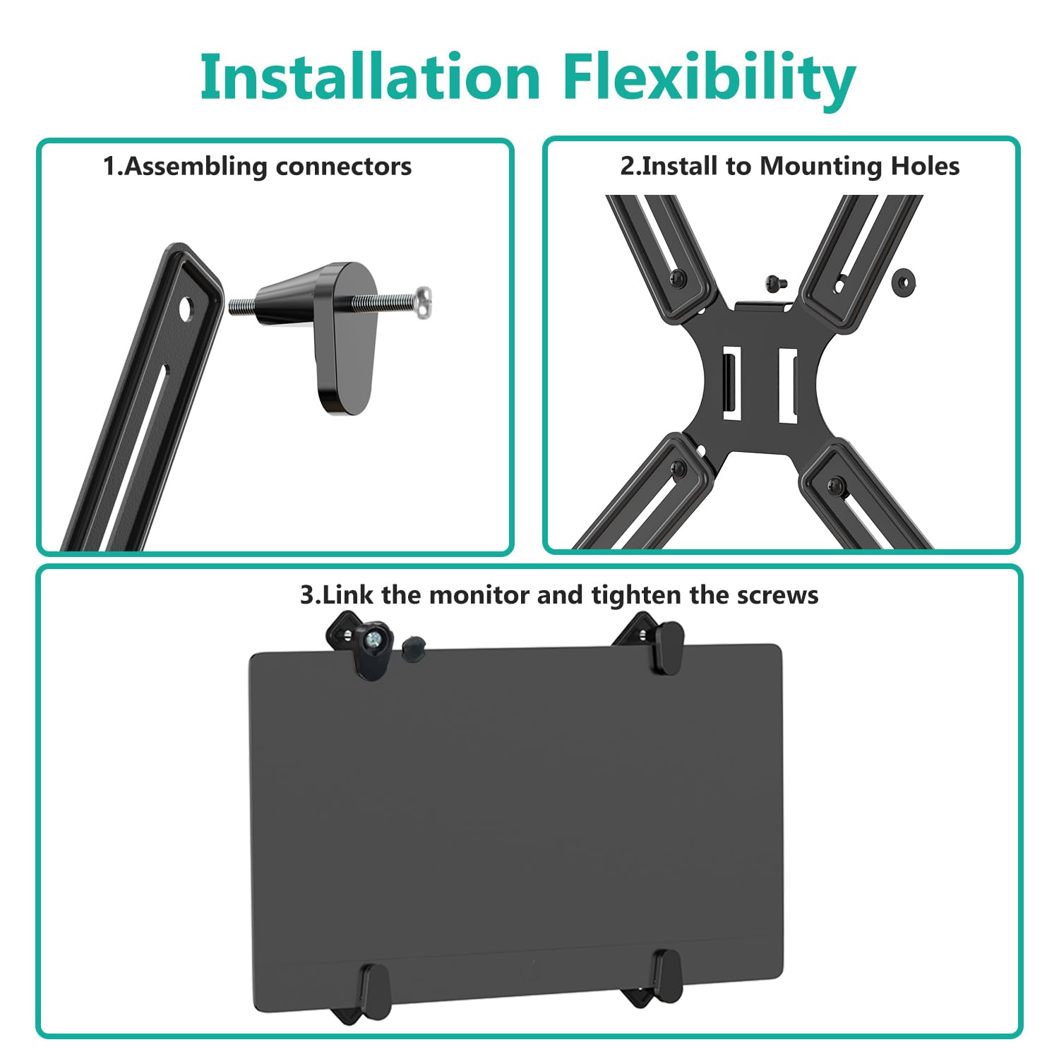 Foto 6 pulgar | Adaptador de Soporte De Montaje Para Monitor De 13 A 27 Pulgadas Wali Uvvep - Venta Internacional