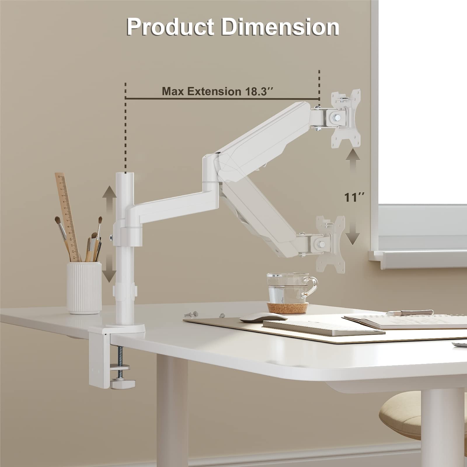 Foto 5 pulgar | Brazo de Resorte de Gas Ajustable Wali para Soporte de Monitor de 32 Pulgadas - Venta Internacional