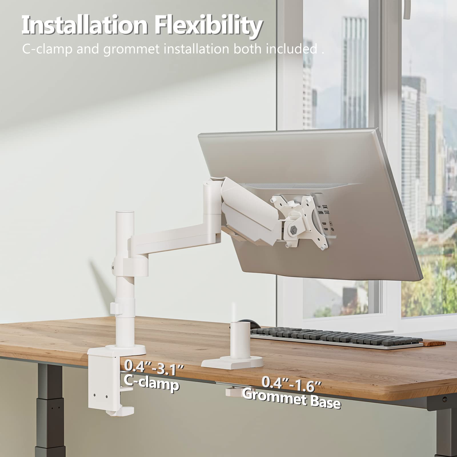 Foto 6 pulgar | Brazo de Resorte de Gas Ajustable Wali para Soporte de Monitor de 32 Pulgadas - Venta Internacional