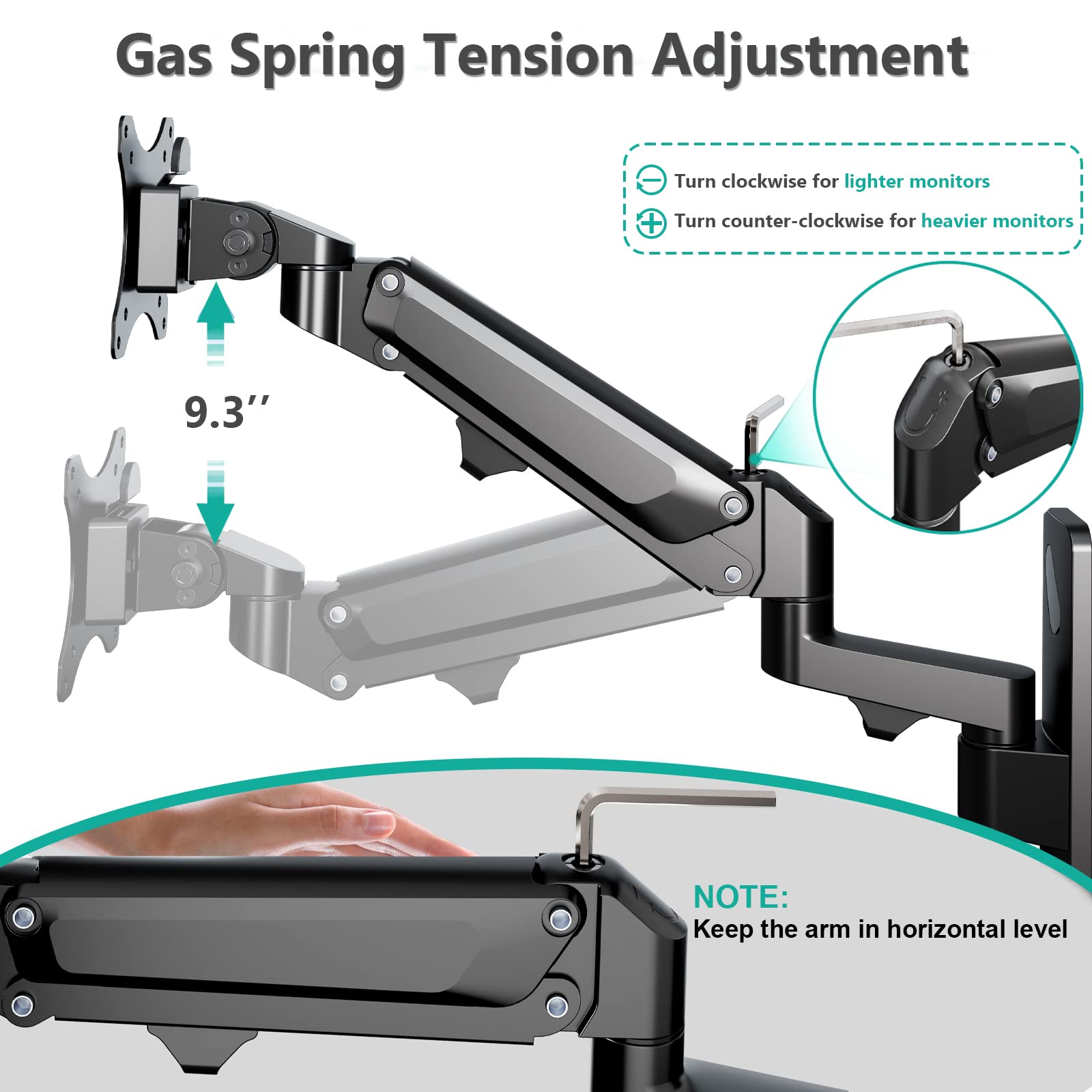 Foto 6 | Soporte de Pared para Monitor Wali Gswm001xl para Pantallas de 12 kg 35 " - Venta Internacional