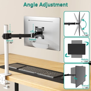 Foto 2 | Brazo de Monitor Wali Individual Totalmente Ajustable para Monitor de 27 " - Venta Internacional