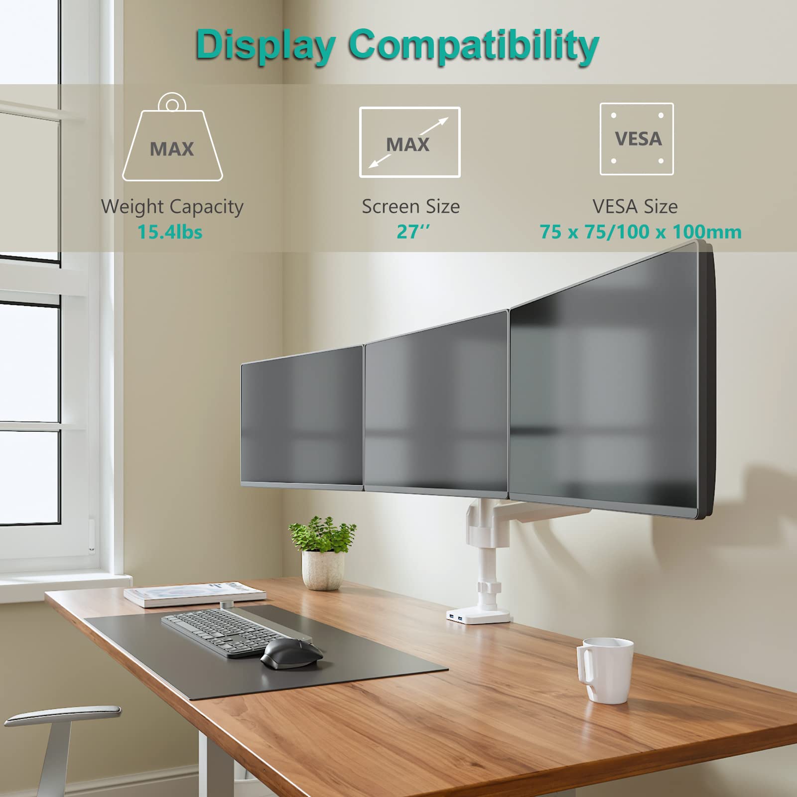 Foto 4 pulgar | Soporte Triple Wali para Monitor-Venta Internacional