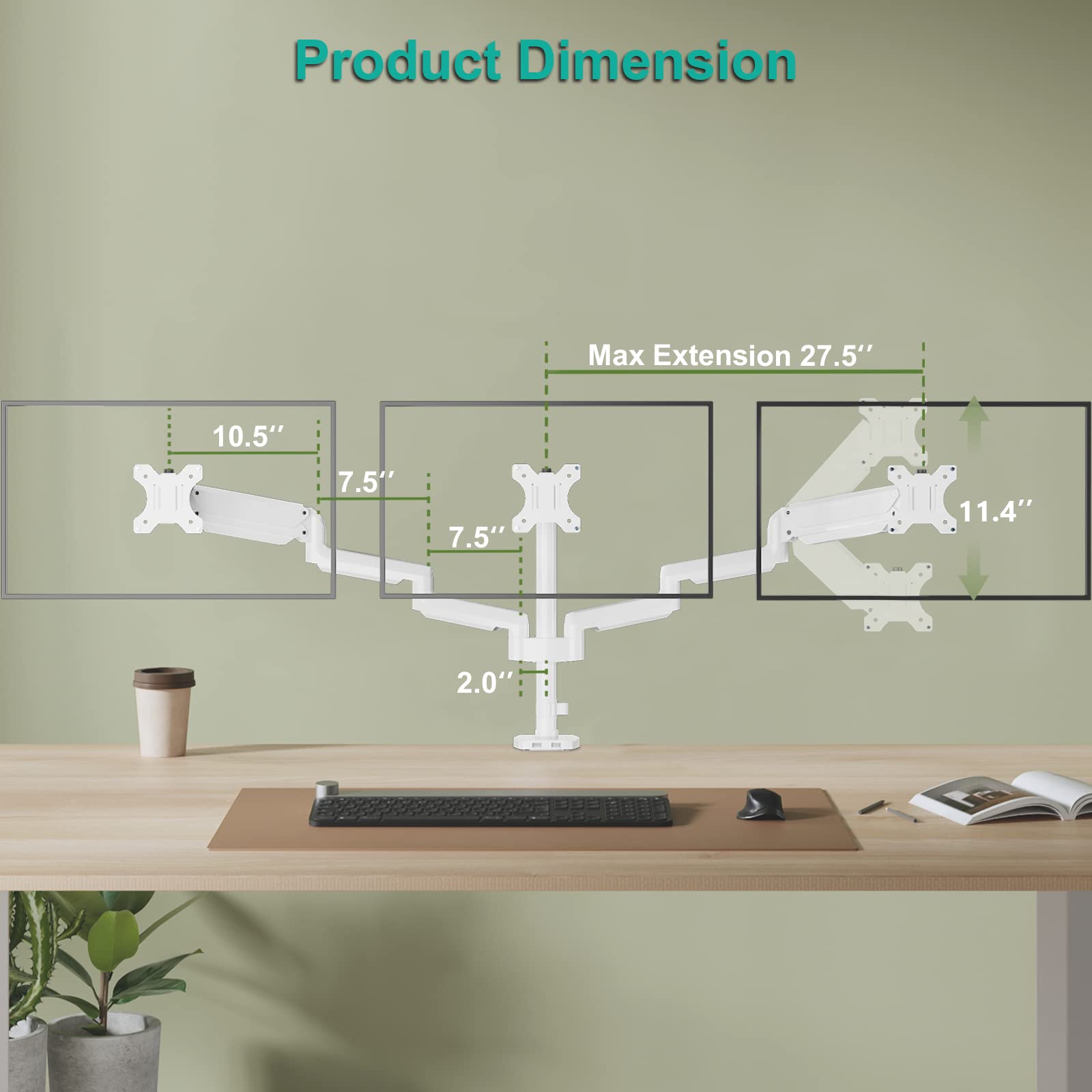 Foto 5 pulgar | Soporte Triple Wali para Monitor-Venta Internacional