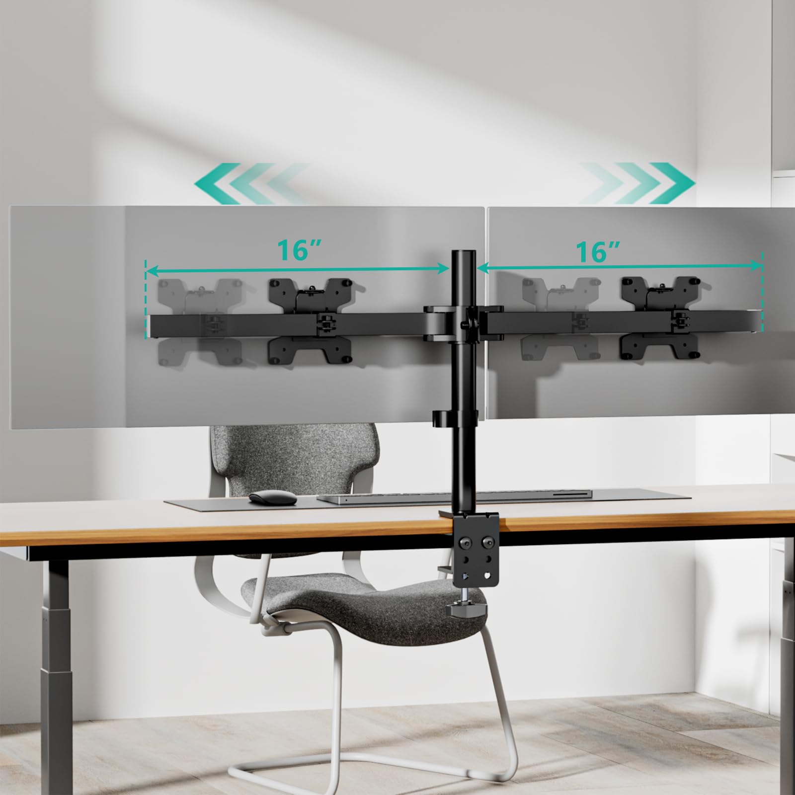 Foto 7 pulgar | Soporte Wali M002-32 para dos Monitores de Hasta 32 " - Venta Internacional