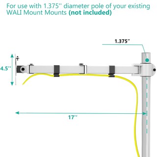 Foto 4 | Brazo para Monitor Wali Individual Totalmente Ajustable Blanco 10 kg - Venta Internacional