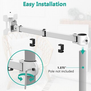 Foto 5 | Brazo para Monitor Wali Individual Totalmente Ajustable Blanco 10 kg - Venta Internacional