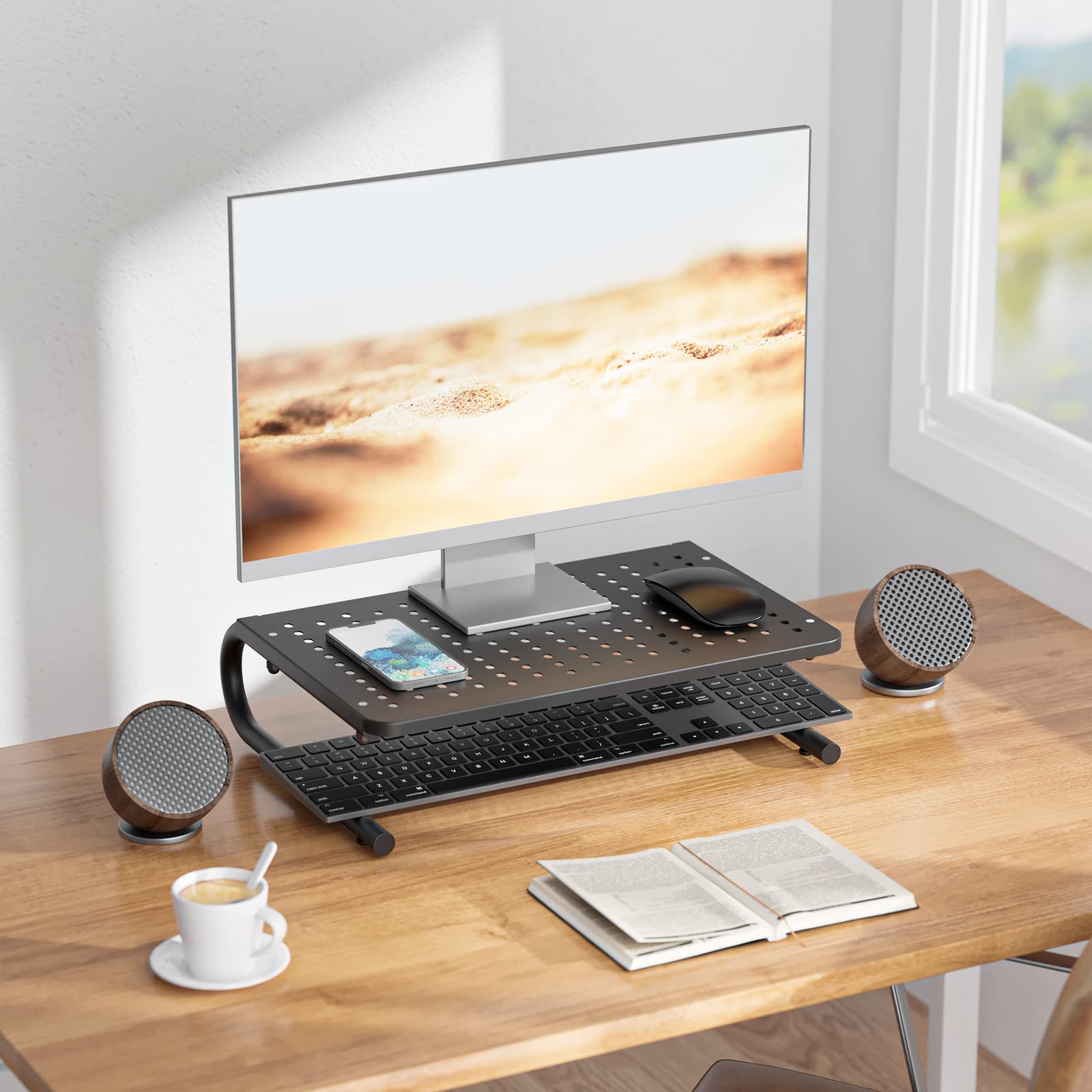Foto 3 pulgar | Soporte Elevador De Monitor Wali Stt001 Para Oficina  Negro - Venta Internacional