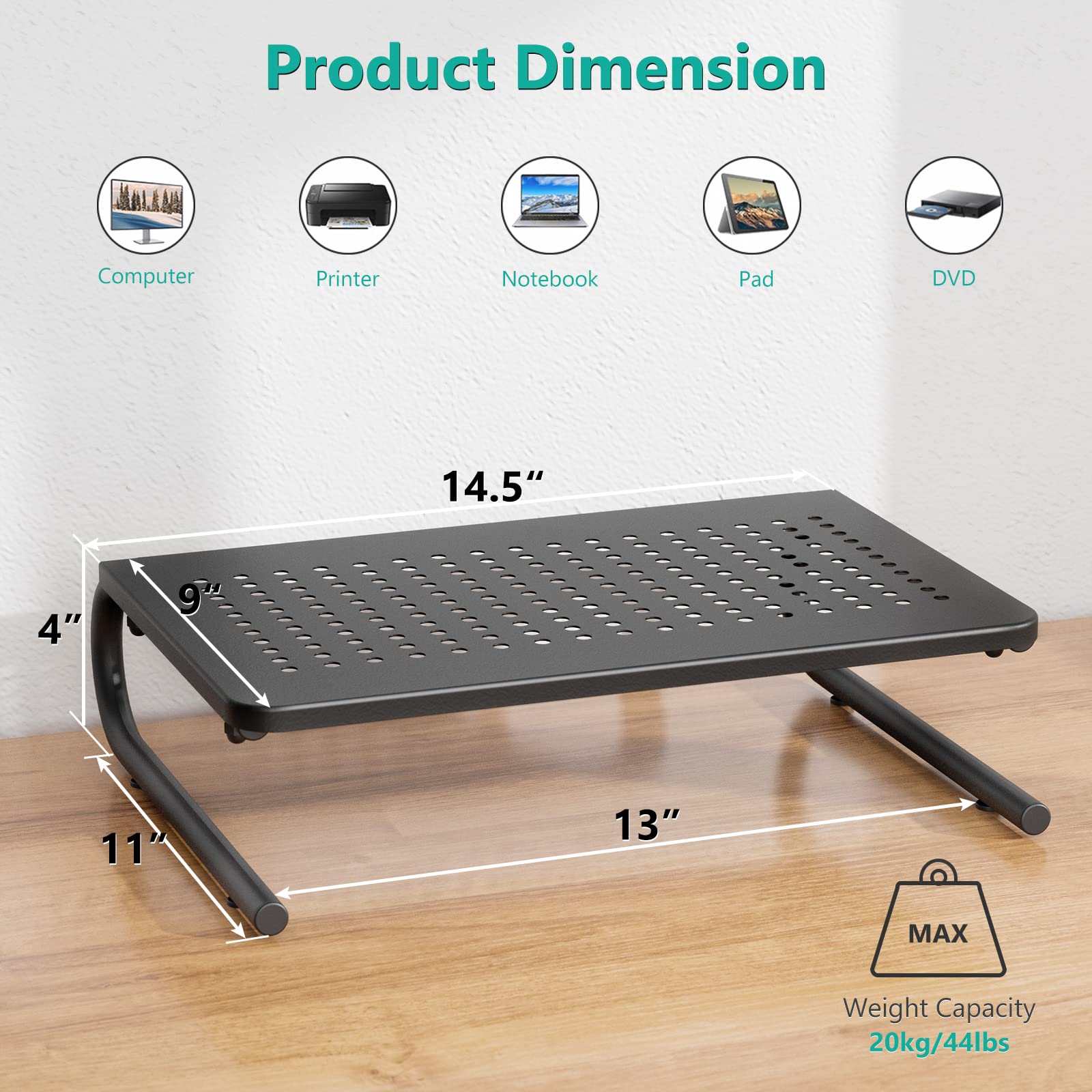 Foto 7 pulgar | Soporte Elevador De Monitor Wali Stt001 Para Oficina  Negro - Venta Internacional