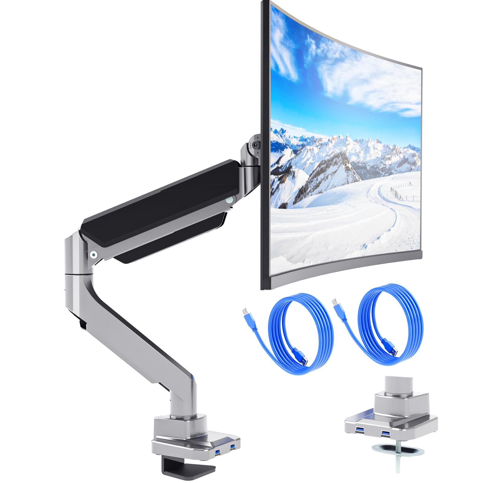 Foto 2 pulgar | Soporte de Escritorio Wali Gsmu001 para Monitores de 17 a 35 Pulgadas - Venta Internacional