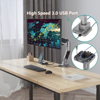 Foto 5 | Soporte de Escritorio Wali Gsmu001 para Monitores de 17 a 35 Pulgadas - Venta Internacional