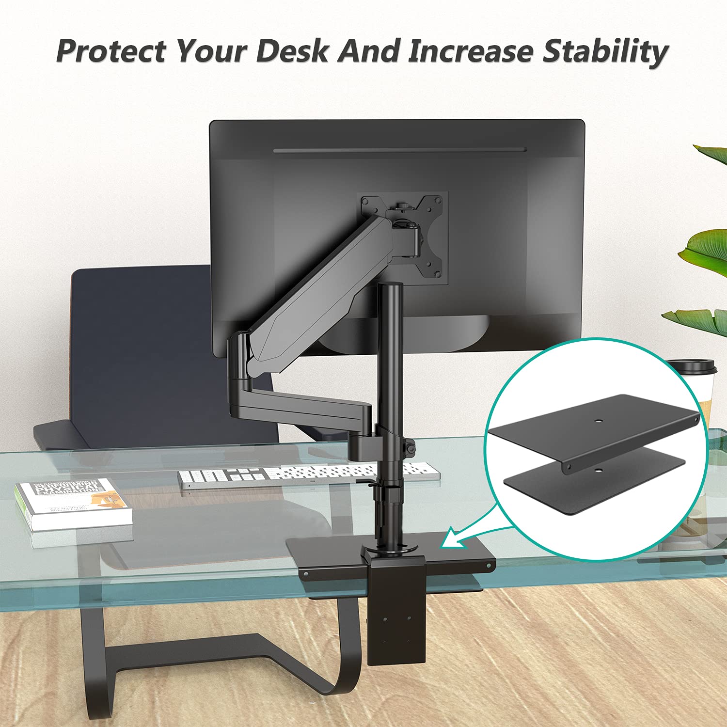 Foto 5 pulgar | Placa de Refuerzo para Montaje de Monitor Wali Cgrp-b Negra - Venta Internacional
