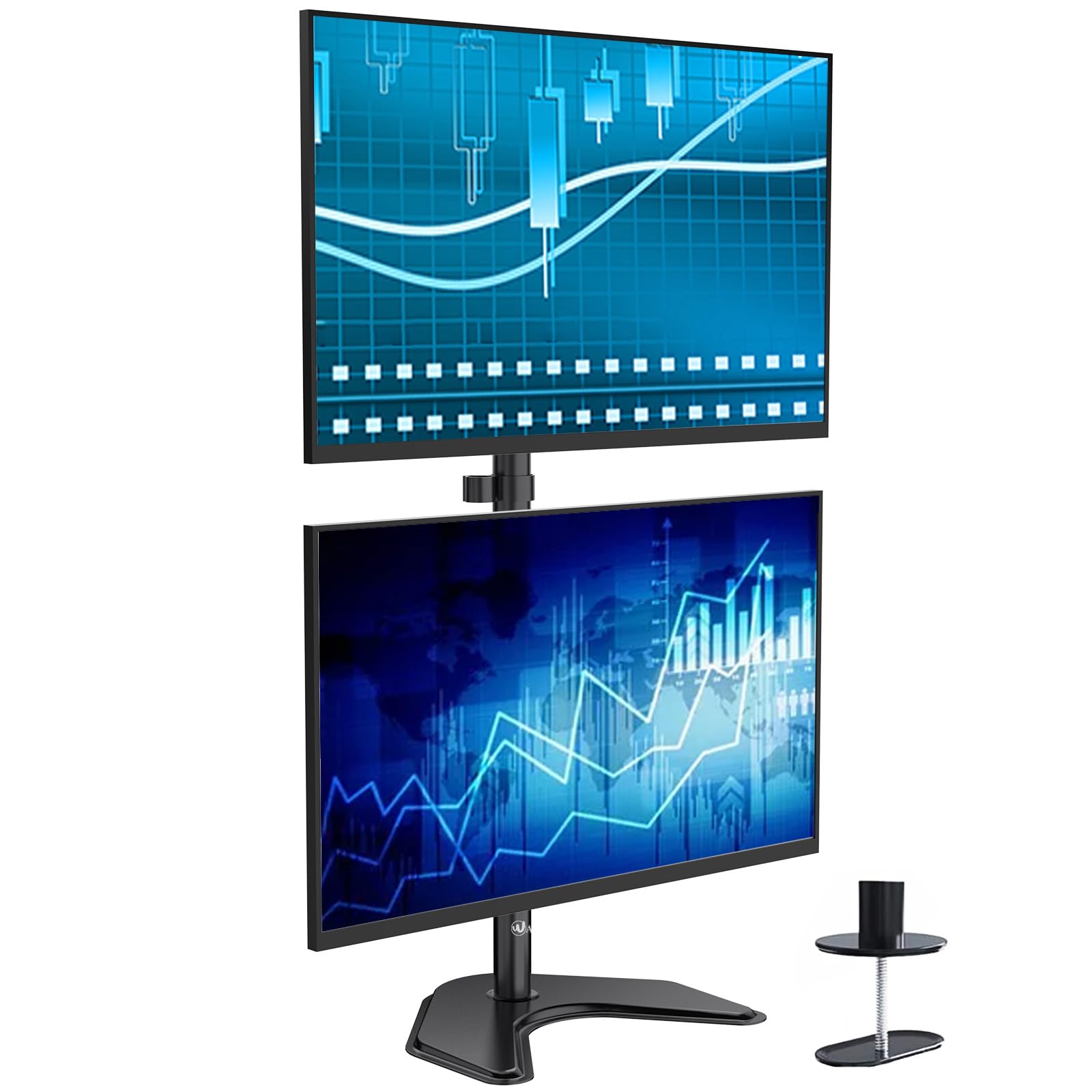 Pantallas Dobles Apiladas Verticales Wali de 27 Pulgadas con Soporte para Monitor - Venta Internacional