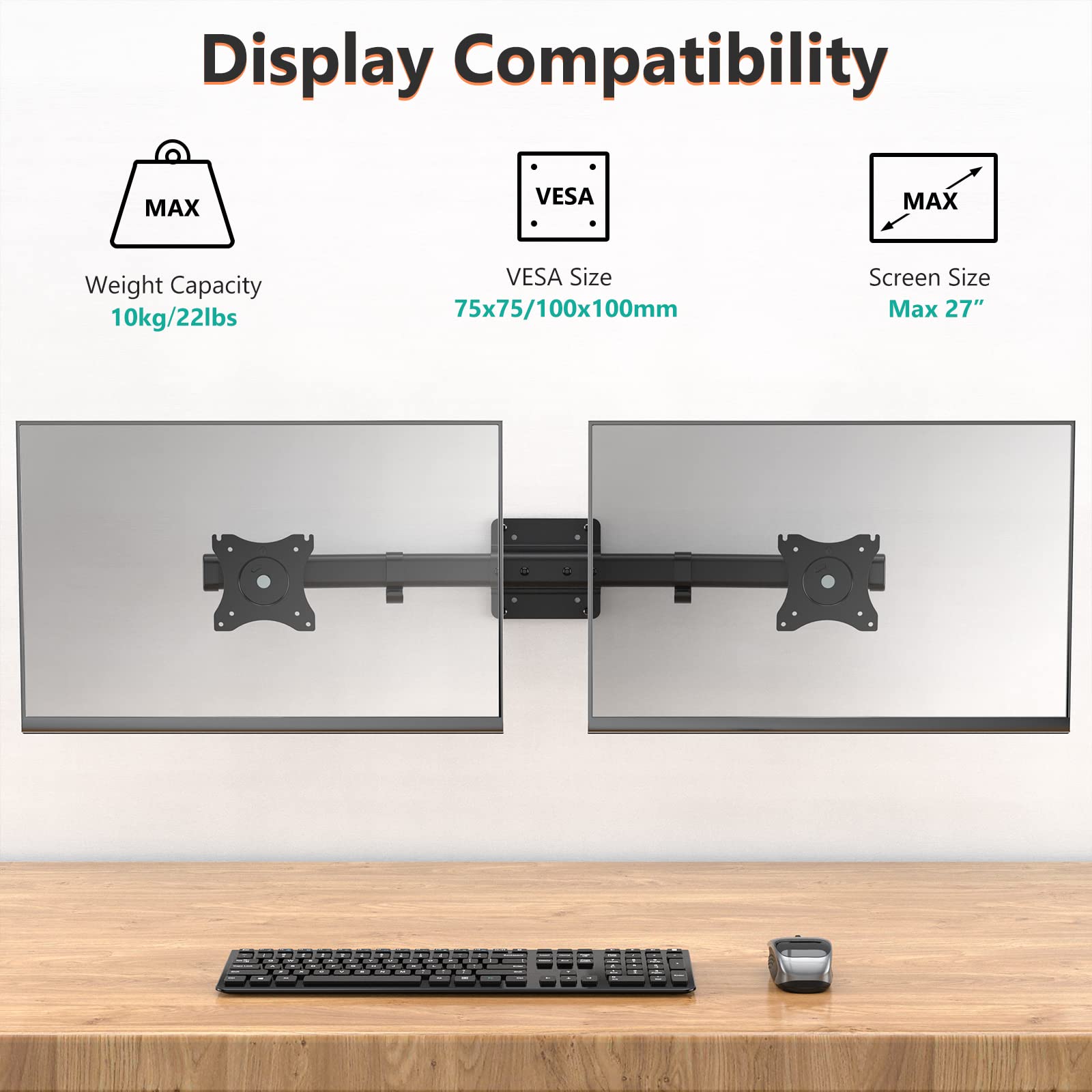 Foto 4 pulgar | Soporte de Pared Wali 012arm para dos Monitores de 27 " - Venta Internacional
