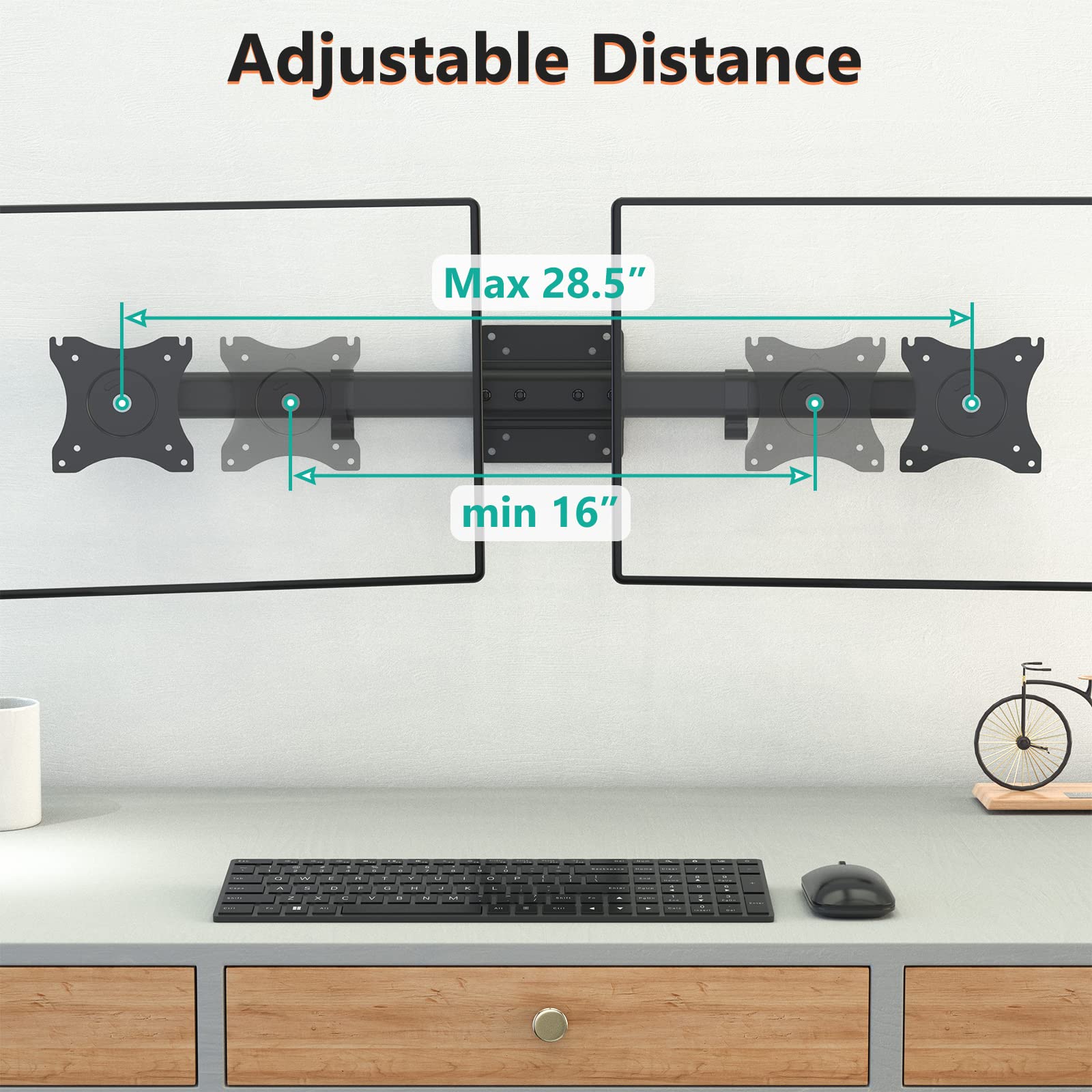 Foto 5 pulgar | Soporte de Pared Wali 012arm para dos Monitores de 27 " - Venta Internacional