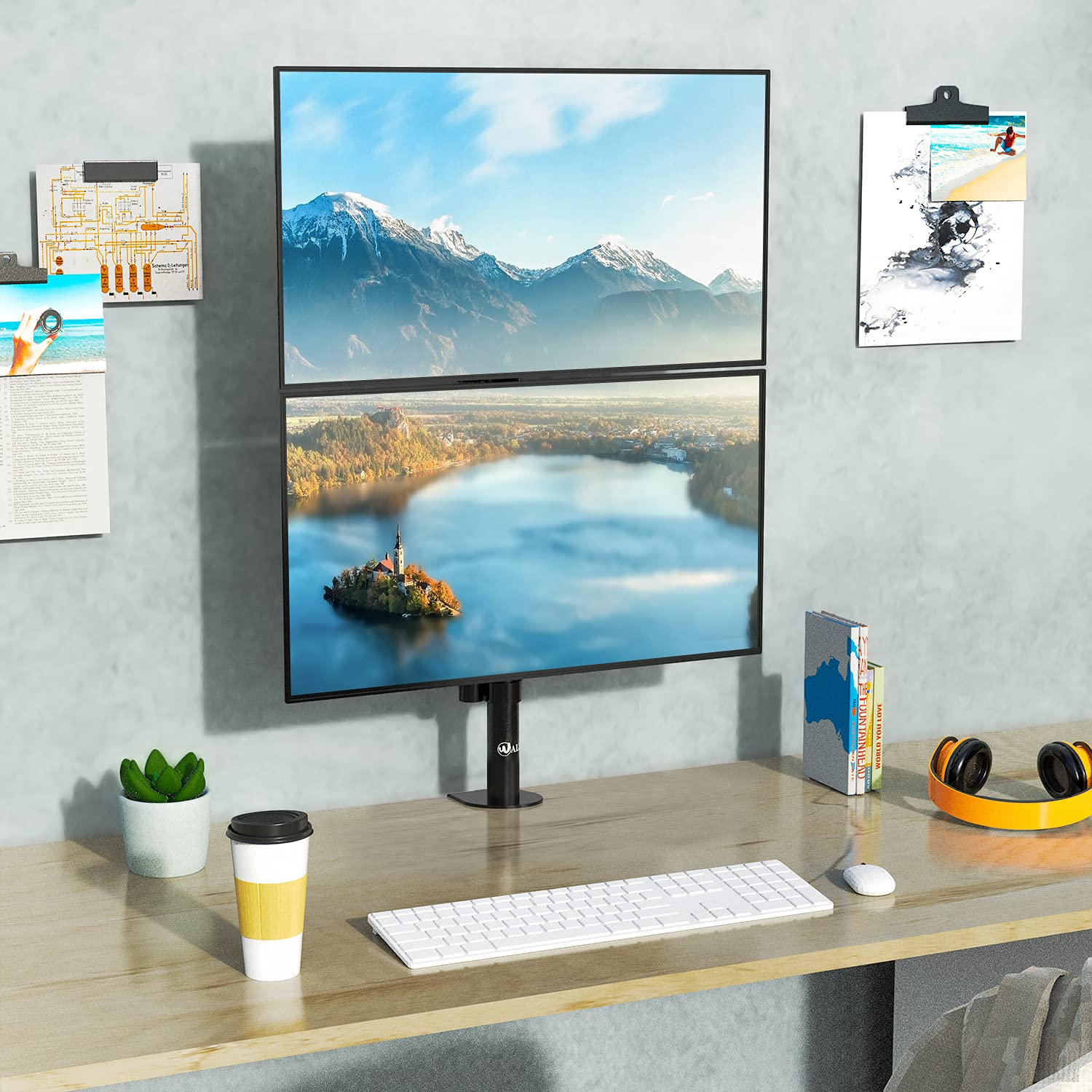 Foto 6 pulgar | Soporte de Escritorio para Doble Monitor Wali M002xls - Venta Internacional